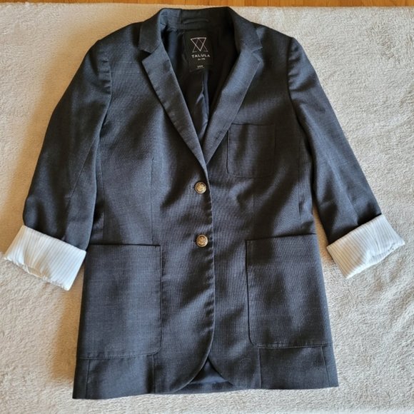 Aritzia Black Blazer with Gold Buttons - Picture 3 of 16